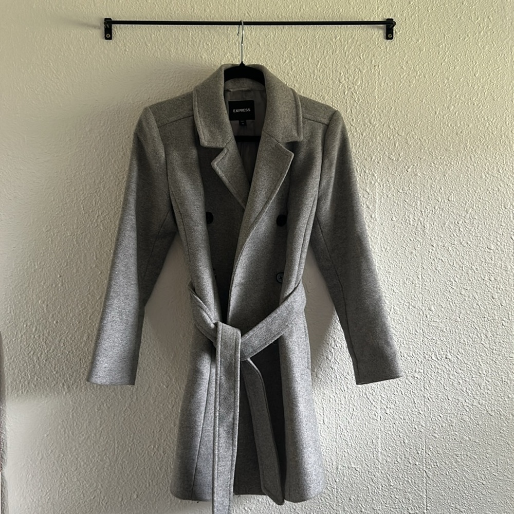 Dove Gray Wool Peacoat
